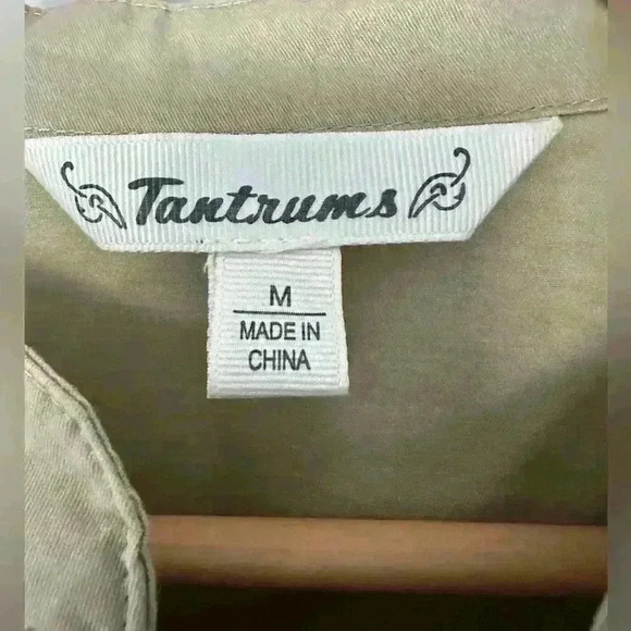 Tantrums Green utility jacket with lace trim medium‎ - Picture 4 of 7